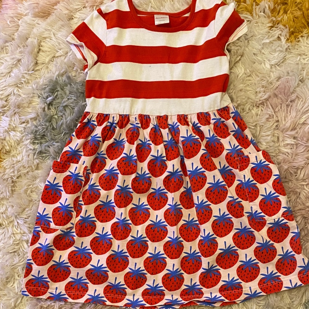 Hanna Andersson strawberry play dress ice